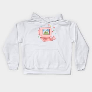 Computer frog Kids Hoodie